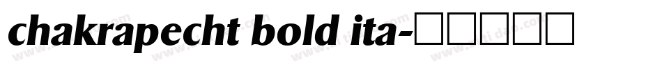 chakrapecht bold ita字体转换